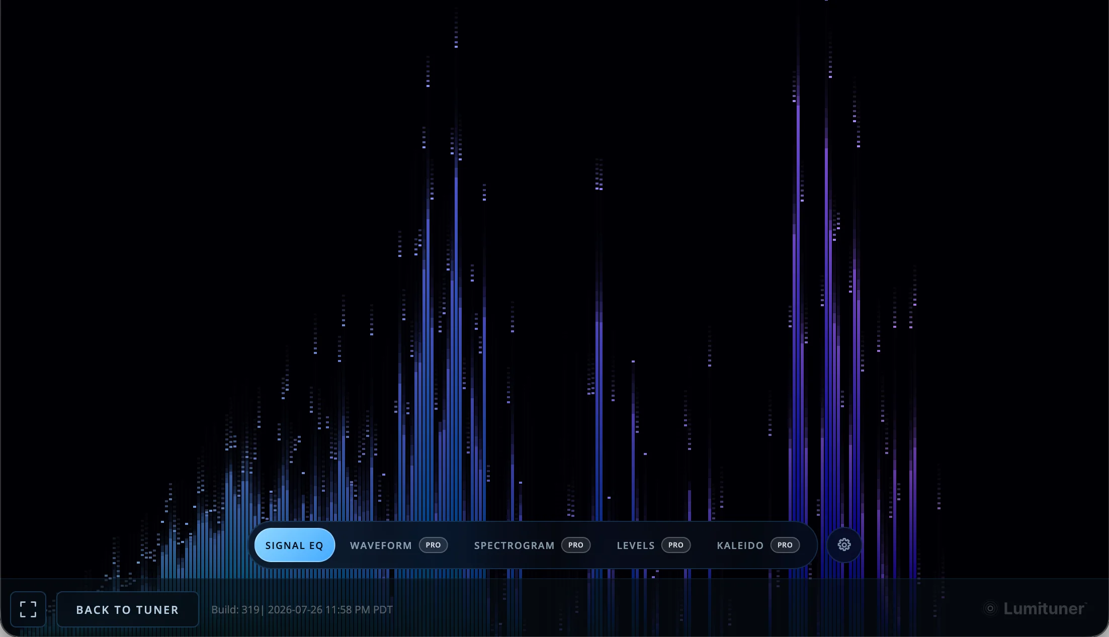 Lumituner Signal EQ visualizer